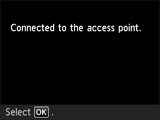 Completion screen (Connected to the access point.)